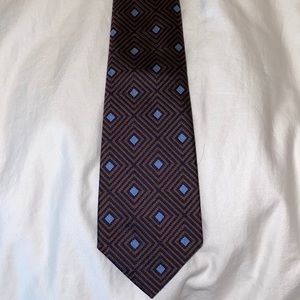 Turnbull & Asser brown and light blue tie